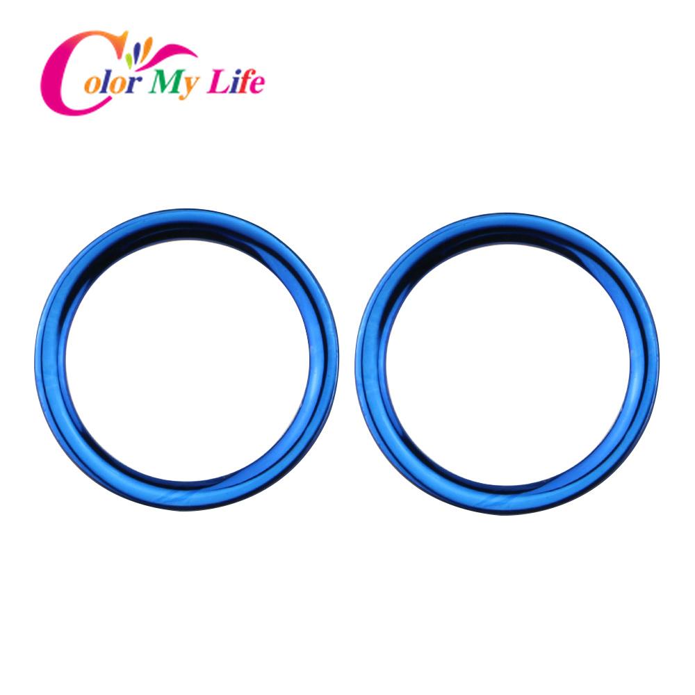 Color My Life 2Pcs/Set Car Air Vent Outlet Cover for Nissan Kicks 2017 - Stainless Accessories Air Conditioning Outlet