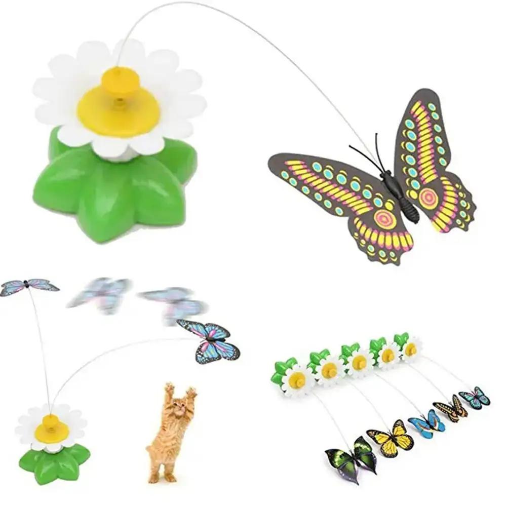 1PCS Electric Butterfly Birds Cat Toy Shake Rotating Flying Automatic Humming Bird Intelligence Training Funny Pet Toys