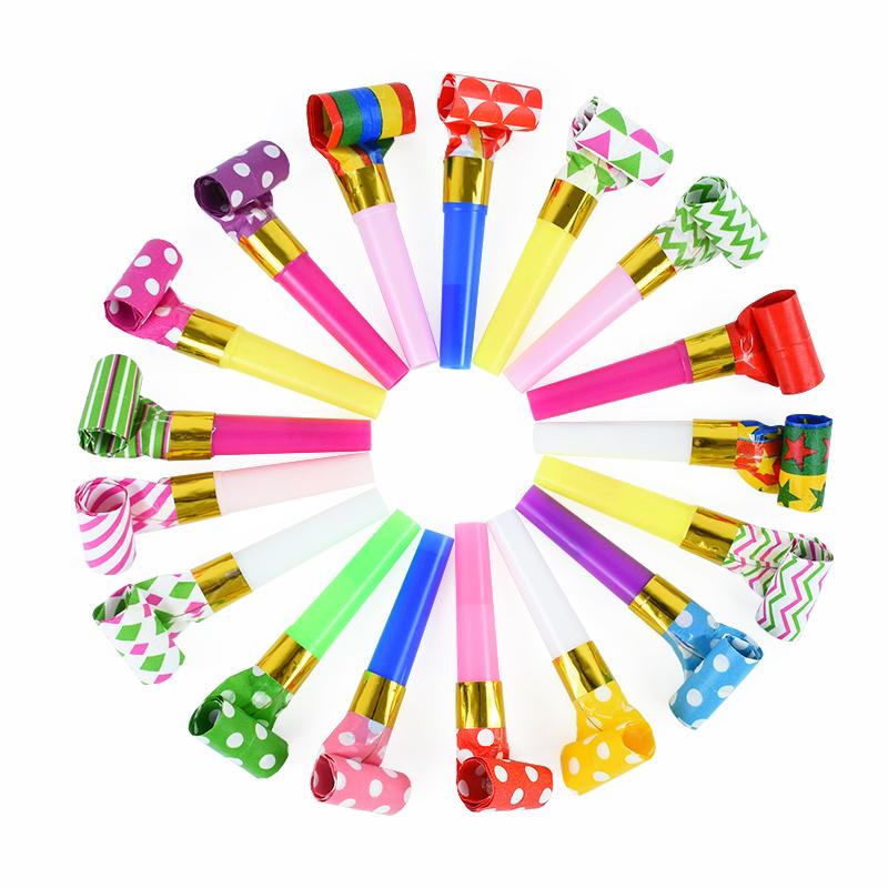 

20/50PCS Colorful Blowout Whistles Funny Toy Kids Birthday Party Favors Gifts Cheer Props Pinata Filler Baby Shower Supplies 20pcs
