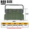 Grande Scatola da Pesca Suit 19.5L 2 Porta Canne+Portabicchieri+Barattolo per Esca Pesca in Mare Multifunzione Scatola per Esca Multi-piano Manico con Blocco Automatico Spesso