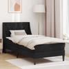 Bed Frame with Mattress Black 90 X 200 Cm Velvet