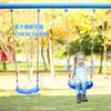 Taeku Kids Swing, Plastic Swing Seat with Rope, Adjustable Tree Swing Set Accessories for Outdoor Indoor Playground (Blue)
