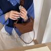 European American Retro Bucket Bags Fashiable Small Tote Bags Premium Solid Color Simple Bags New Niche Frosted Underarm Bags