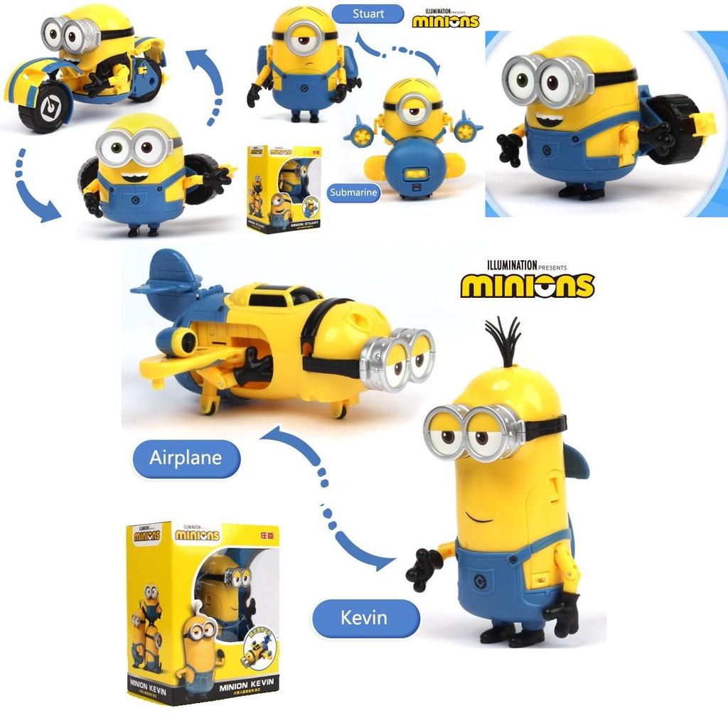 Ich – Einfach unverbesserlich Minions Kevin Stuart Bob Actionfigur Verformbares Modell Spielzeugauto Sammle die gesamte Serie für maximale Action!