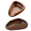 Wooden Coffee Bean Dosing Bowl With Small Spoon Rest Natural Walnut Wood For Coffee Dosing Cup