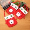 Christmas Gift Bags Drawstring Pouches for Apple Candy Presents Santa Snowman Design Holiday Party Favor Decorations