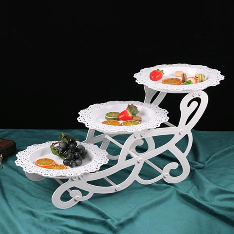Cake Stand Birthday Cake Rack 3 Tiers Cupcake Display Holder Snacks Fruit Plate Wedding Party Tray Dessert Table Decor