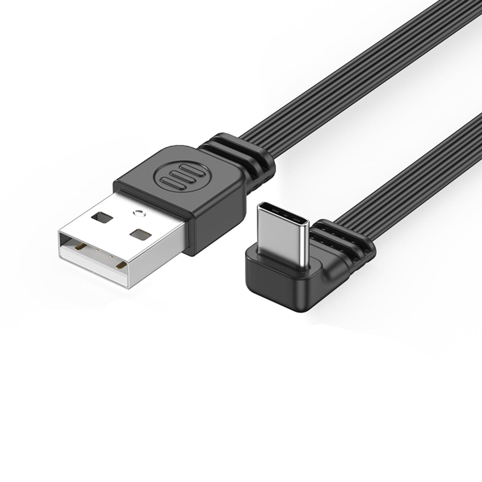 

Высокоскоростной кабель передачи данных USB-USB C, 2 А, быстрая зарядка, 480 Мбит/с, синхронизация, угловые/прямые разъемы, гибкий зарядный шнур 30