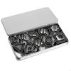 85AD 30 PCS Cookie Baking Tool Set Biscuit Moulds Cookie Cutter 10 Different Shapes with Storage Box Stainless Steel Material