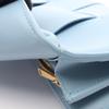 Used BOTTEGA VENETA Cassette Maxi Intrecciato Bifoldpurse leather Blue Used Women