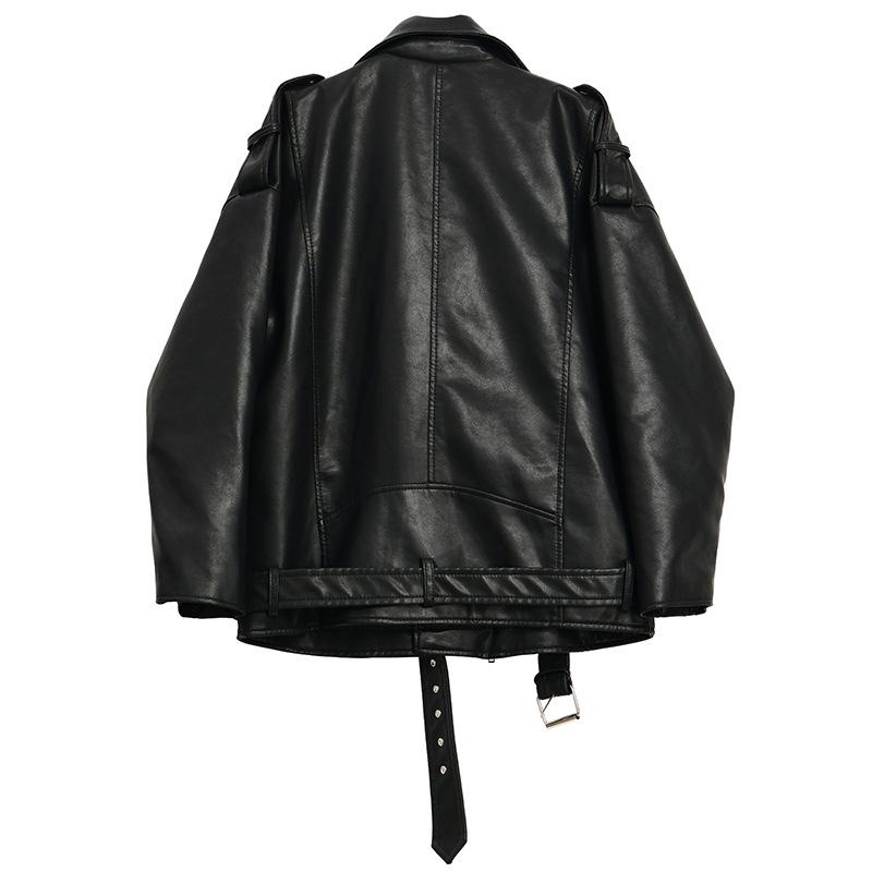 IELGY Leather Jacket New Coat Short Korean PU Motorcycle Suit
