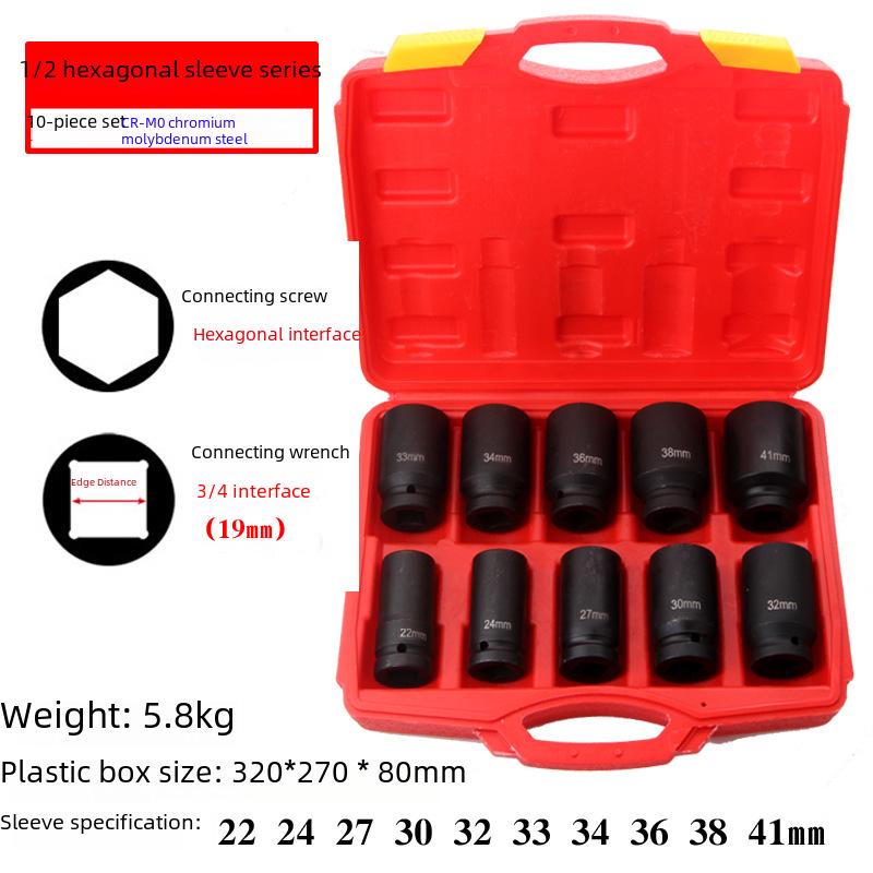 3/4" Heavy-Duty Pneumatic Socket Set: 10 Durable Air Cannon Sockets for Auto Repair