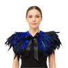 Sciarpa di Piume Gotica Accessori Costume da Ballo Trucco Scenico