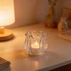 4Pcs Clear Glass Tulip Tealight Holders Elegant Votive Holder Set for Wedding Table Centerpiece Valentines