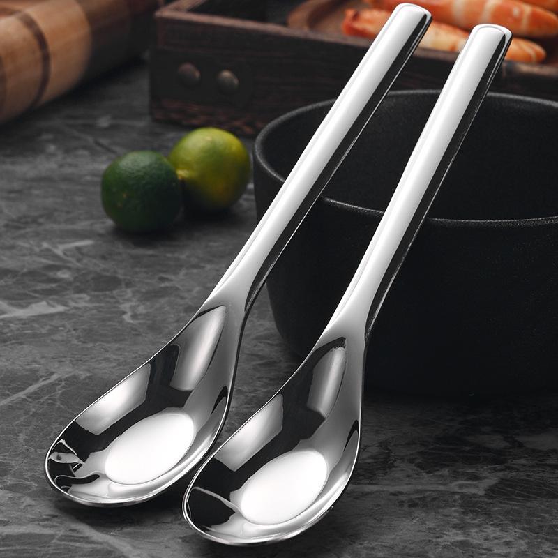 316 Stainless Steel Cute Children's Yuanbao Soup Spoon with Deepened Head and Thickened Handle