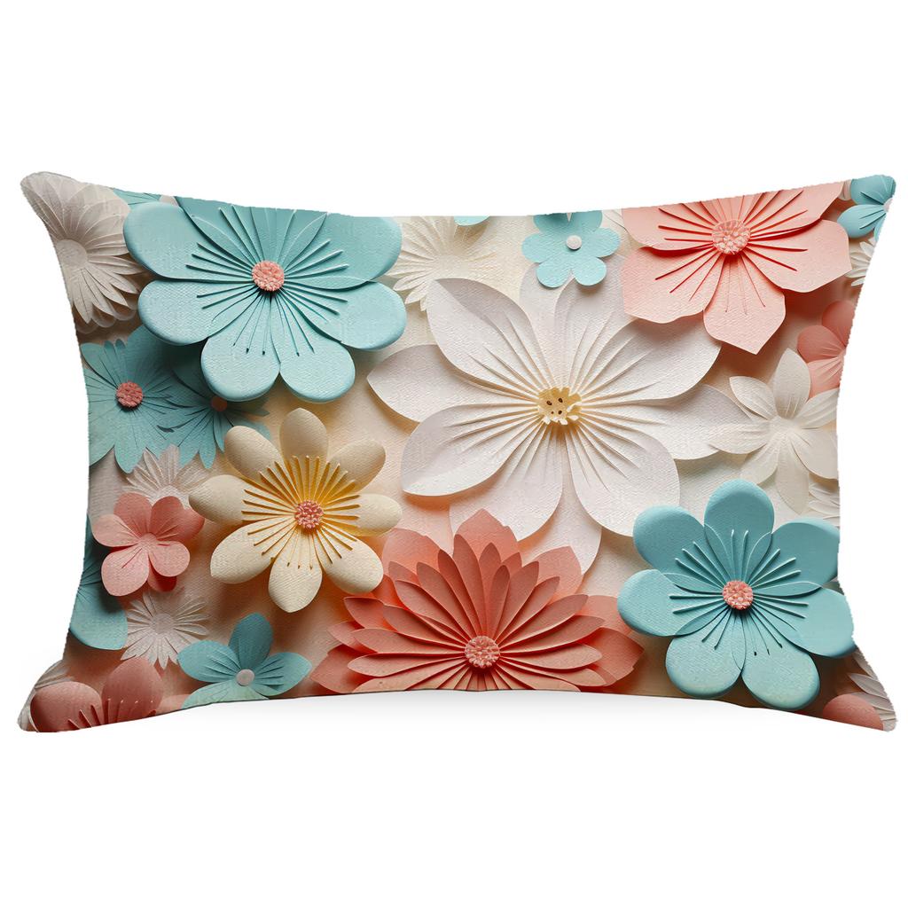 New Retro Floral Pillowcase Creative Oil Painting Engraving Style Print Home Sofa Cushion Pillowcase