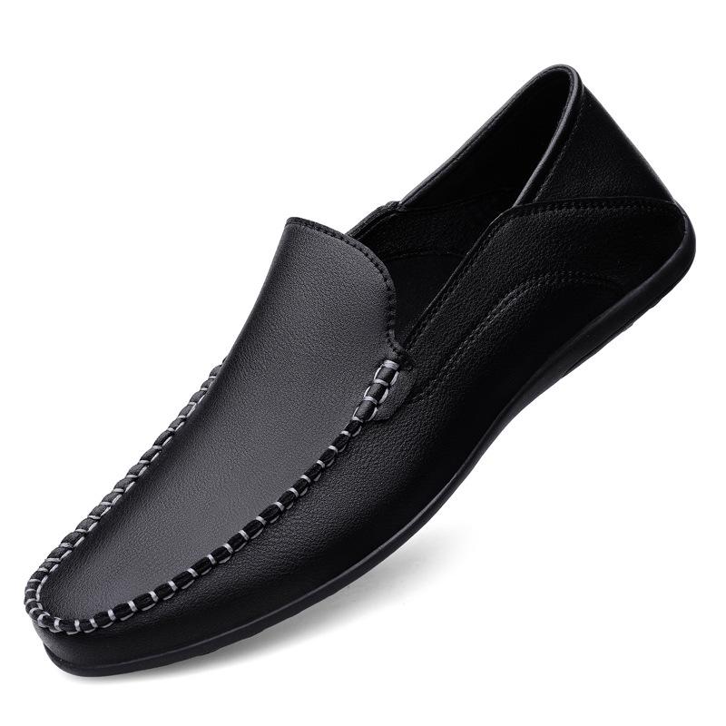 

Men s Spring/Summer 2026 Business Leather Loafers - Korean Style, Large Size, Casual Shoes 44 чорний