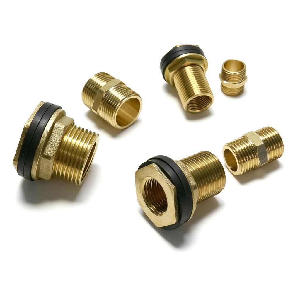 1 '' 3/4'' 1/2'' Brass Water Tank Joint Inlet and Outlet Partition Joint Flange with Sealing Gasket for Hose Connection