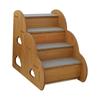 Dog Stairs with 4 Step Anti Slip for Puppies, Kittens, 45x30x40cm Gentle Climbing Aid Wood Ramp