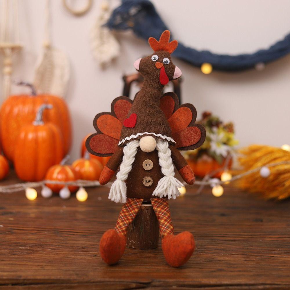 

Creative Leg Hanging Turkey Doll Funny Miniature Figurine Sculpture Home Style 2