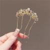 Exquisite Pearls Crystal Women Hairpins Flower Headpiece for Bridal Parties and Birthday Celebrations