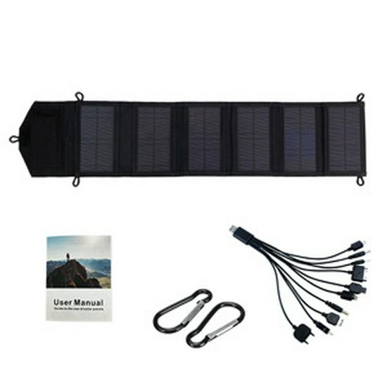 15W Portable Folding Solar Panel for Camping, Outdoor USB Charging