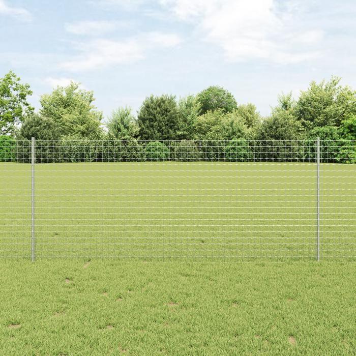 VidaXL Poteaux de Clôture 88 pcs U-Channel Argent 140 cm Acier 3335955