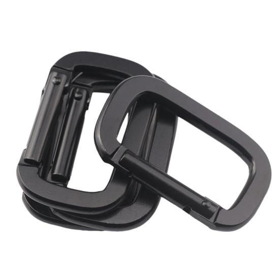 10 Peças Mosquetões de Camping Fechos de Caminhada Fivelas Resistentes Compactos Portáteis Multifuncionais Chaveiro Pesado Mosquetões Quadrados de Metal
