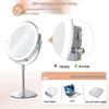 Rechargeable Double-sided 30x Magnification Metal Mirror with Light for Hotels