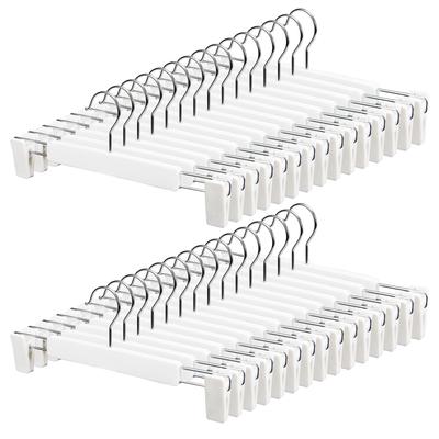 Pants Hangers with Adjustable Non-Slip Clips Anti-Rust Hanging Hook for Trouser,Skirts,Jeans,Clothes Hangers