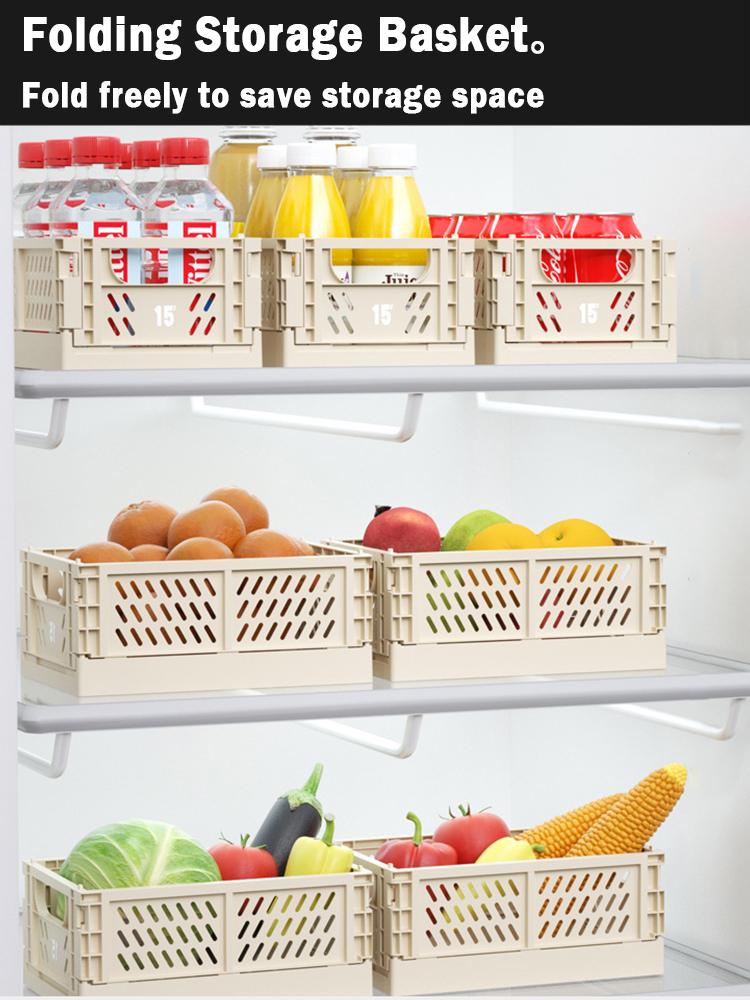 Folding Storage Basket Plastic Folding Storage Box Stationery Cosmetics Stackable Makeup Jewellery Toys Boxes for Storage Box