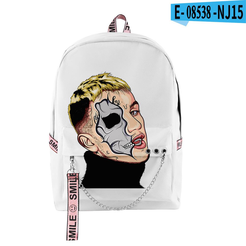Beliebte Neuheit Jugendliche Schultaschen Unisex Liebe Lil Peep Reisetaschen 3D-Druck Oxford Wasserdicht Notizbuch Schulterrucksäcke
