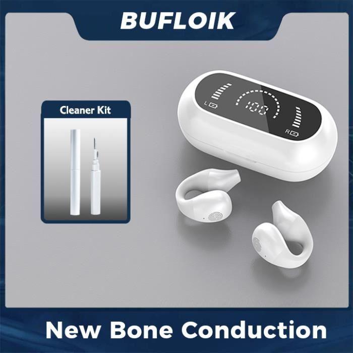 Écouteurs sans fil - AIHONTAI - 2023 - Conduction osseuse - Bluetooth - Clip d'oreille