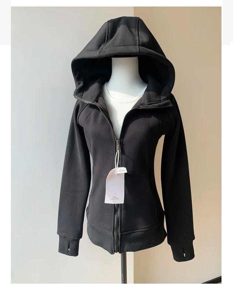 Jimo Damen Slim Fit Sweatshirt - Herbst Taillenbetontes Großer Revers Koreanischer Stil Strickjacke