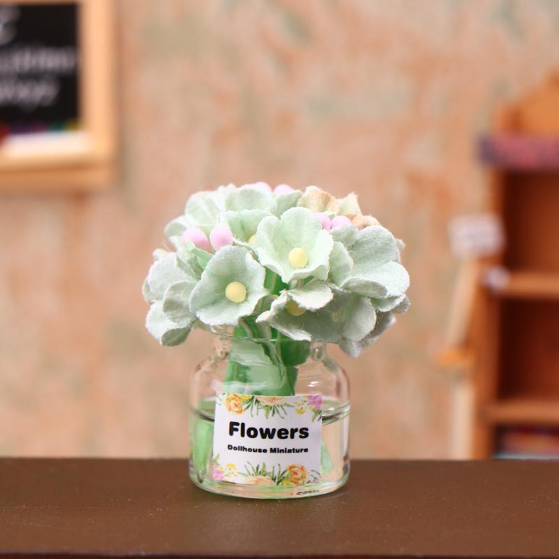 

1/12 Кукольный домик Цветок Миниатюрная модель вазы для цветов Кукольный дом Декор комнатных растений Игрушка Микроландшафт Растение Украшение Игрушка