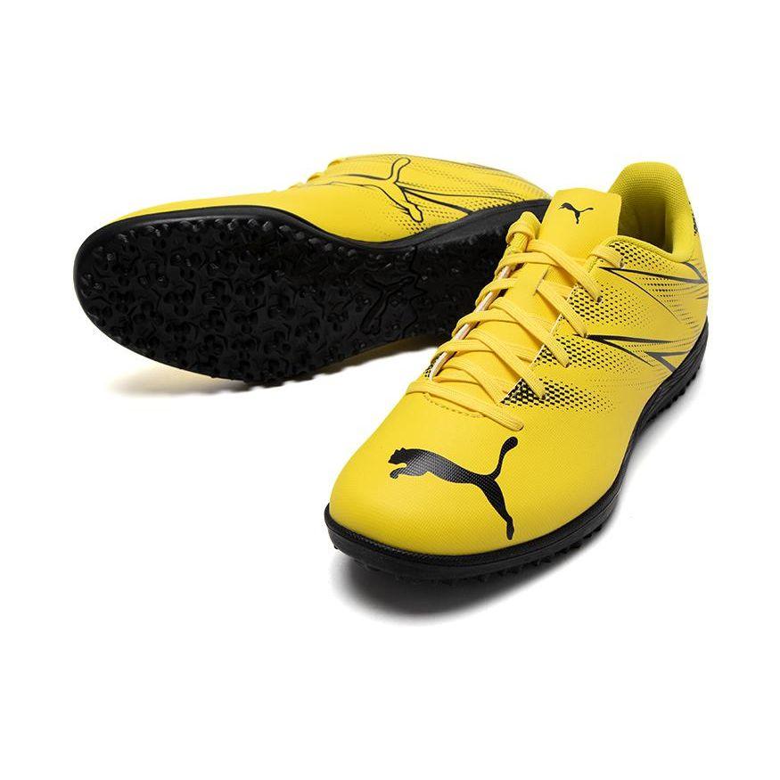 Puma Attacanto Round Toe Comfortable TT (Rubber Studs) Artificial Turf Soccer Shoes Men Soccer Shoes Yellow Black 107478-02