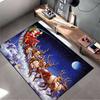 Santa and Reindeer Flying In Night Sky Rug - Non-slip Rug Suitable for Living Room and Bedroom Sofas.
