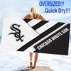 Chicago White Sox Print Beach Towel, Large Soft Quick Dry Towel for Beach Camping Swimming