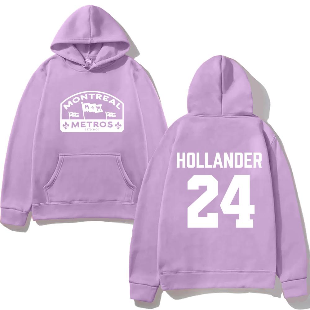 Shane Hollander 24 Montreal Metros Kapuzenpullover Heated Rivalry Grafikdruck Hoodie Locker Baumwolle Unisex Streetwear Merch Männer Frauen