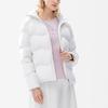 Fila Solid Color Simple Hooded Warm Casual Lightweight Long Sleeve Down Jacket Women Outerwear Cloud-White F11W247902F-WT
