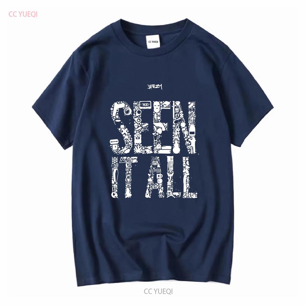 Mens Jeezy Seen It All T shirt Small Black long or short sleeves vintage Washed Versatile Slightly Stretched fashion Soft