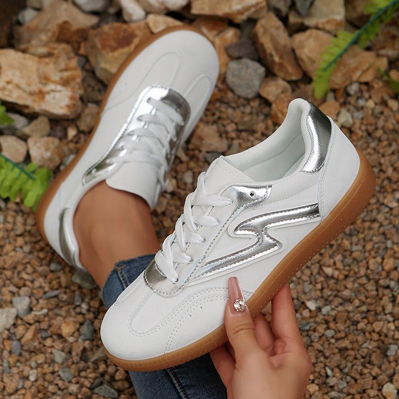 

Fashion Lightweight Women s Casual Sneakers Low Top Lace Up German Training Shoes Woman Comfortable Non Slip Flats Shoes Plus Size 36-43 43 белый