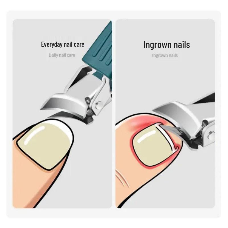 Ultra-Sharp Stainless Steel Angled Nail Clippers & Cuticle Nipper - Salon & Pedicure Tool