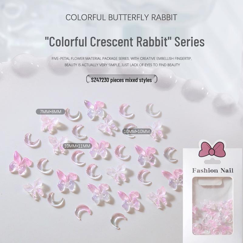 

Sailor Moon Радужные 3D Украшения для ногтей Ледяная Луна и Кролик - Набор из 30 штук