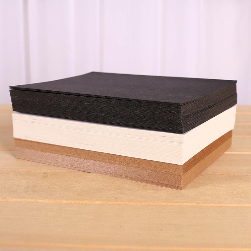 

Thick Cowhide Cardboard DIY Blank Postcards & Bookmarks for Doodle Painting Black One Piece