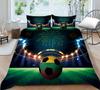 3D Printed Football Bedding Quilt Cover Pillowcase Full Size Double Bed Set 2/3 Pieces of Microfiber Fabric Soft Home Decoration
