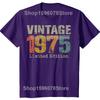 Funny 50 Year Old Vintage 1975 Limited Edition T Shirts Summer Streetwear Short Sleeve 50th Birthday Gifts T-shirt Mens Clothing