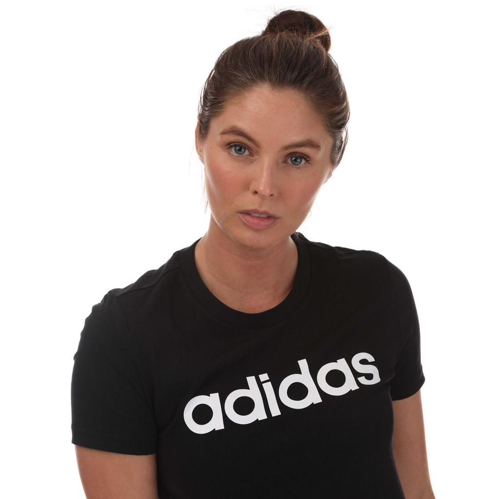 Adidas Damen/Damen Essentials Logo Slim T-Shirt