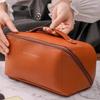 PU Leather Pillow Makeup Bag Large Capacity Travel Toiletry Bag Handheld Cosmetic Case  Women