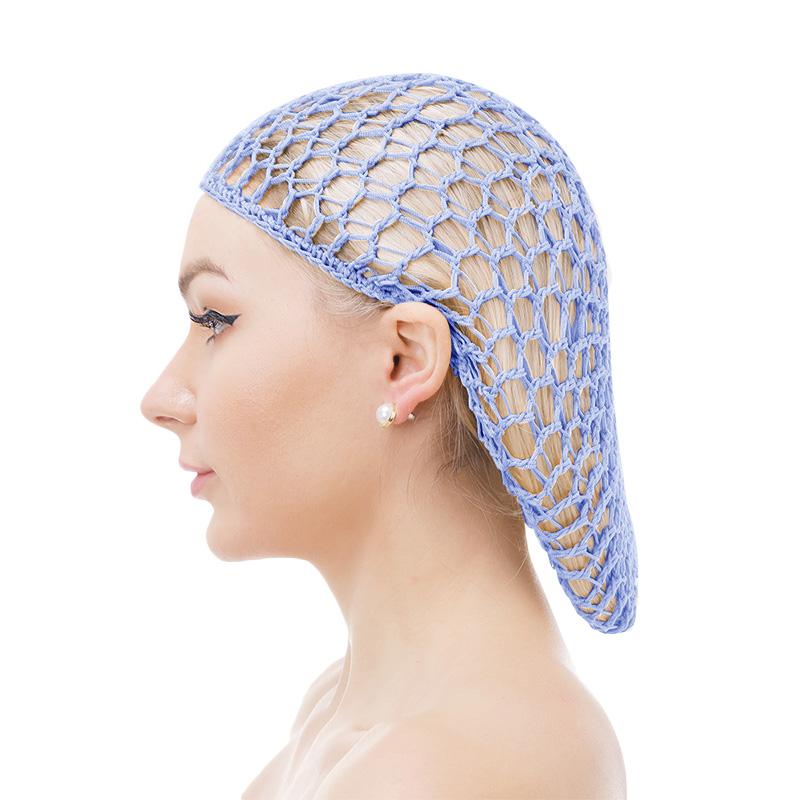 New Women's Handmade Crochet Hairnet Snood Cap Elastic Band Mesh Head Cover Hair Net Wrap Nylon Sleeping Caps Beauty Hair Net